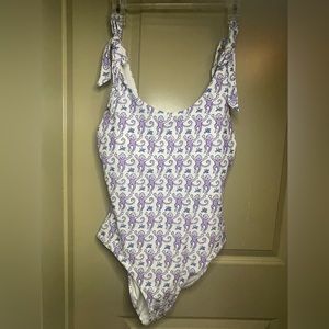 roller rabbit monkey tie shoulder one piece, Women’s XL NWT